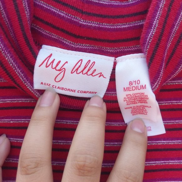 Turtle-neck striped t-shirt - Picture 4 of 7